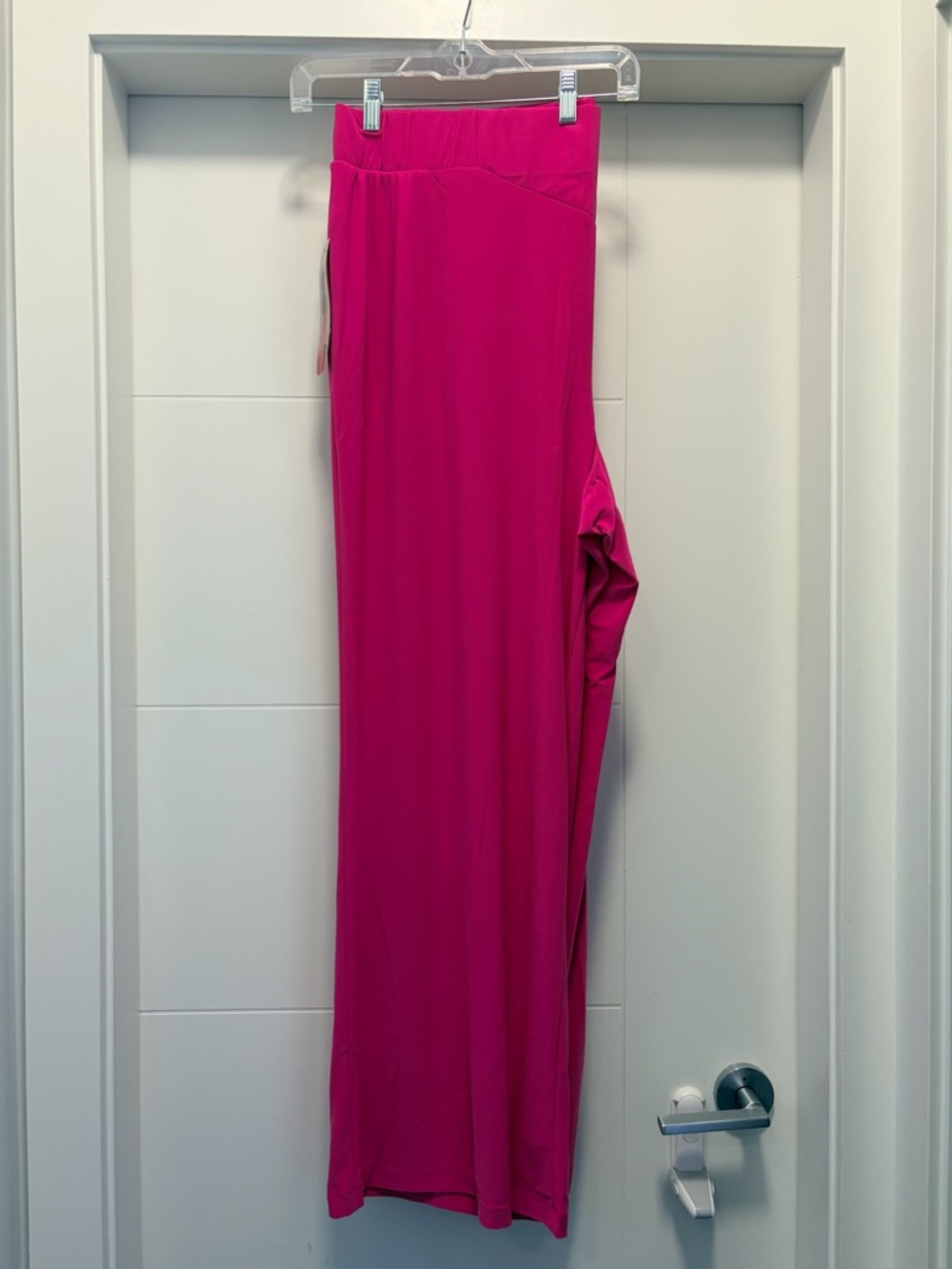 3X Nina Leonard Wide Leg Pants in Bright Pink